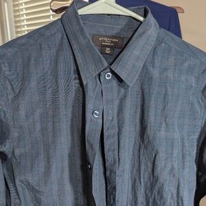 Attention Men's Blue Shirt